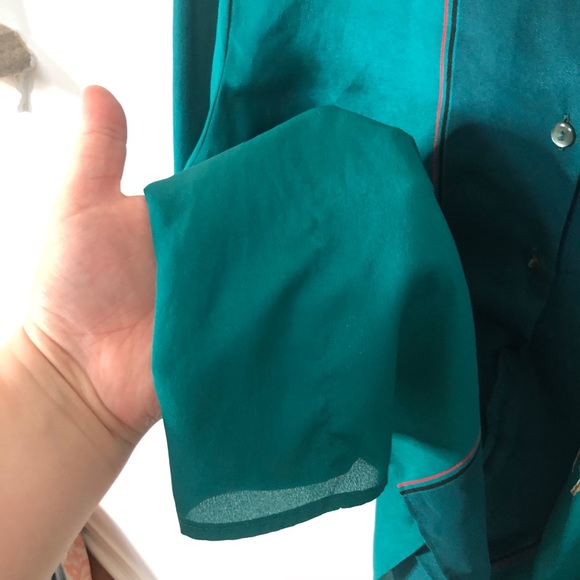 Vintage 70s Serge Nancel Paris Jockey Print Blouse - Picture 7 of 8